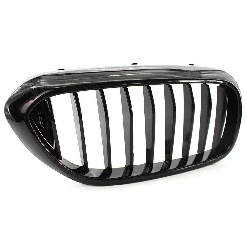 2Pcs Bright Black Front Kidney Grille for BMW 540i 530e G30 G31 2017-2019 51138070469 Single line