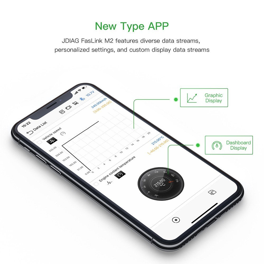 Vehicle Diagnostic Tool, Car Engine Code Reader for IOS and Android, With Voice Control Function