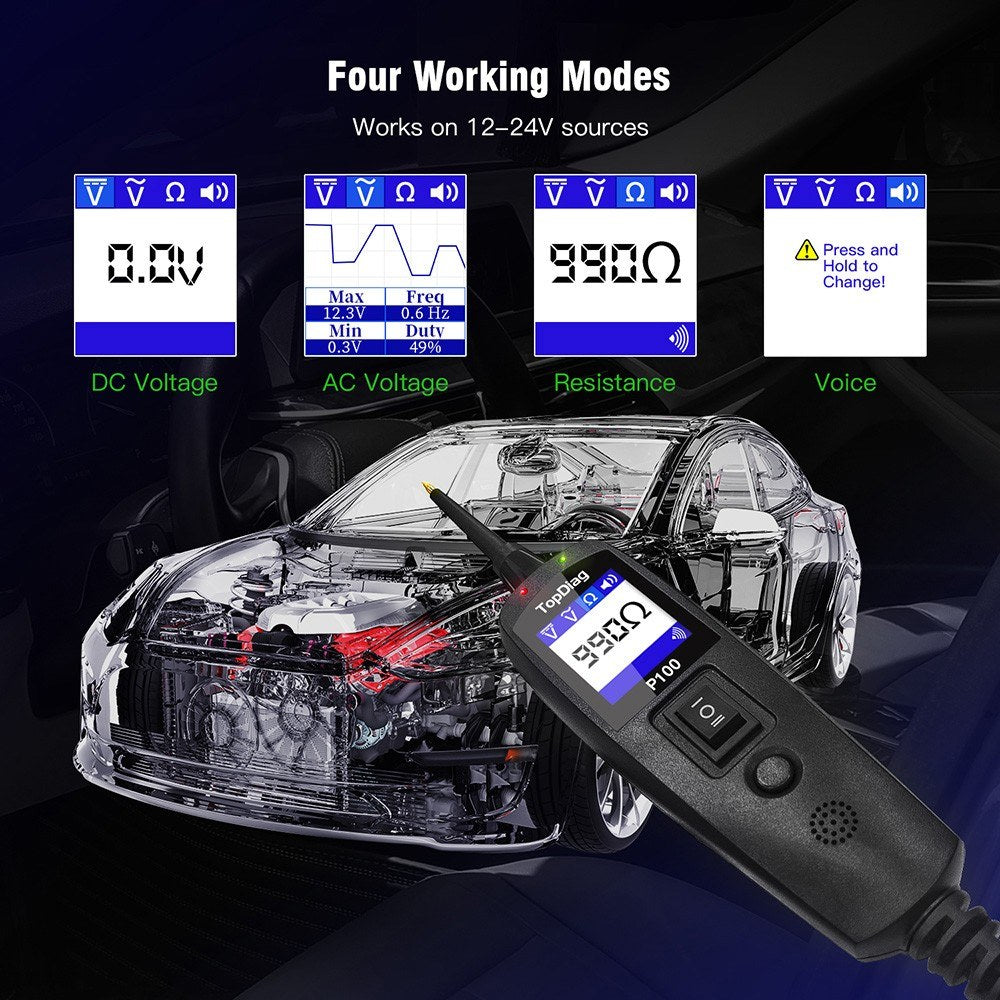 Automotive Electrical Circuit System Tester for Cars and Trucks 0V - 70V