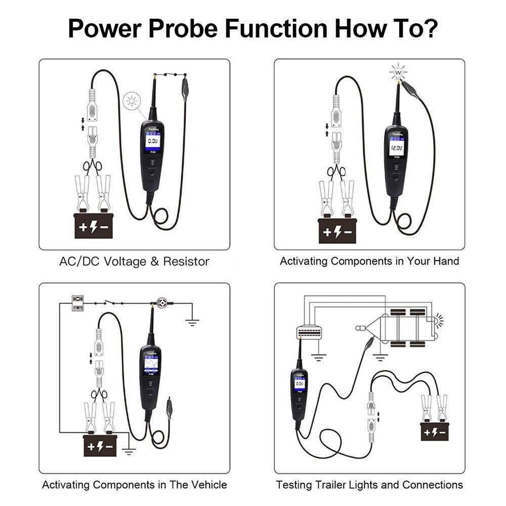 Automotive Electrical Circuit System Tester for Cars and Trucks 0V - 70V