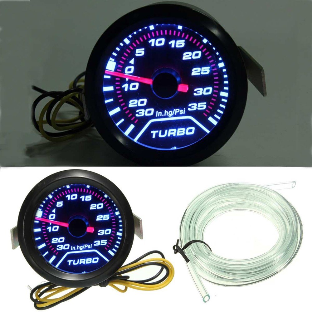 Universal 52mm Car Gauge Pressure Digital LED Turbo Boost Gauges Meter Dial Face