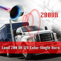 Single Trumpet Car Horns Chrome Truck Train 12V 200dB