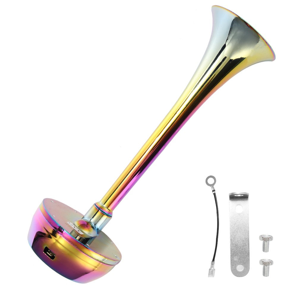 Single Trumpet Car Horns Chrome Truck Train 12V 200dB