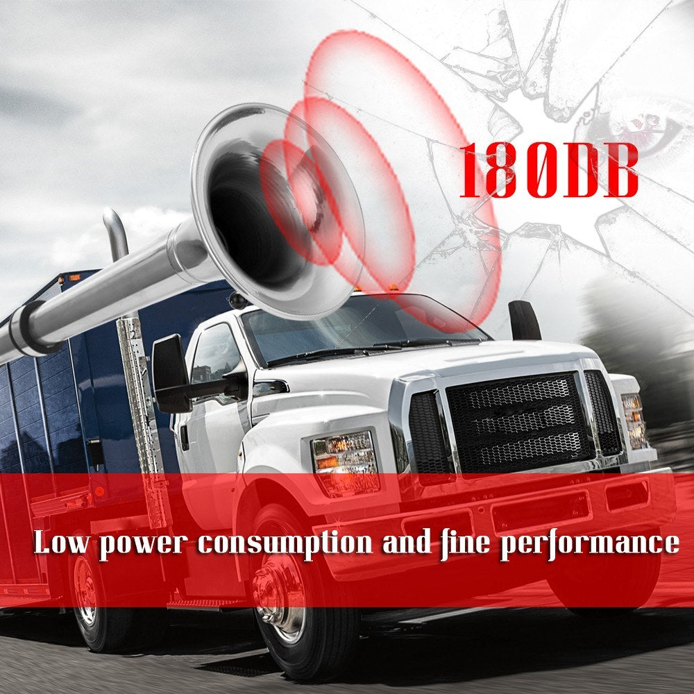 180dB Boat Trumpet 12V/24V Electric Single Air Horn Marine Stainless Steel For Yacht Car Truck