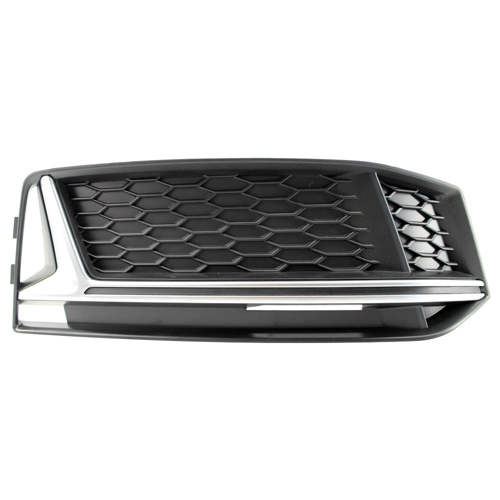 A Pair of Chrome Fog Light Cover Grille Silver Trim Grill Bezel Fit For AUDI A4 S4 S-Line B9 2016-19