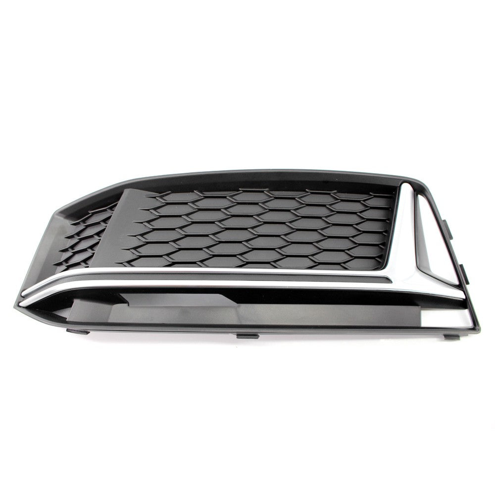 A Pair of Chrome Fog Light Cover Grille Silver Trim Grill Bezel Fit For AUDI A4 S4 S-Line B9 2016-19