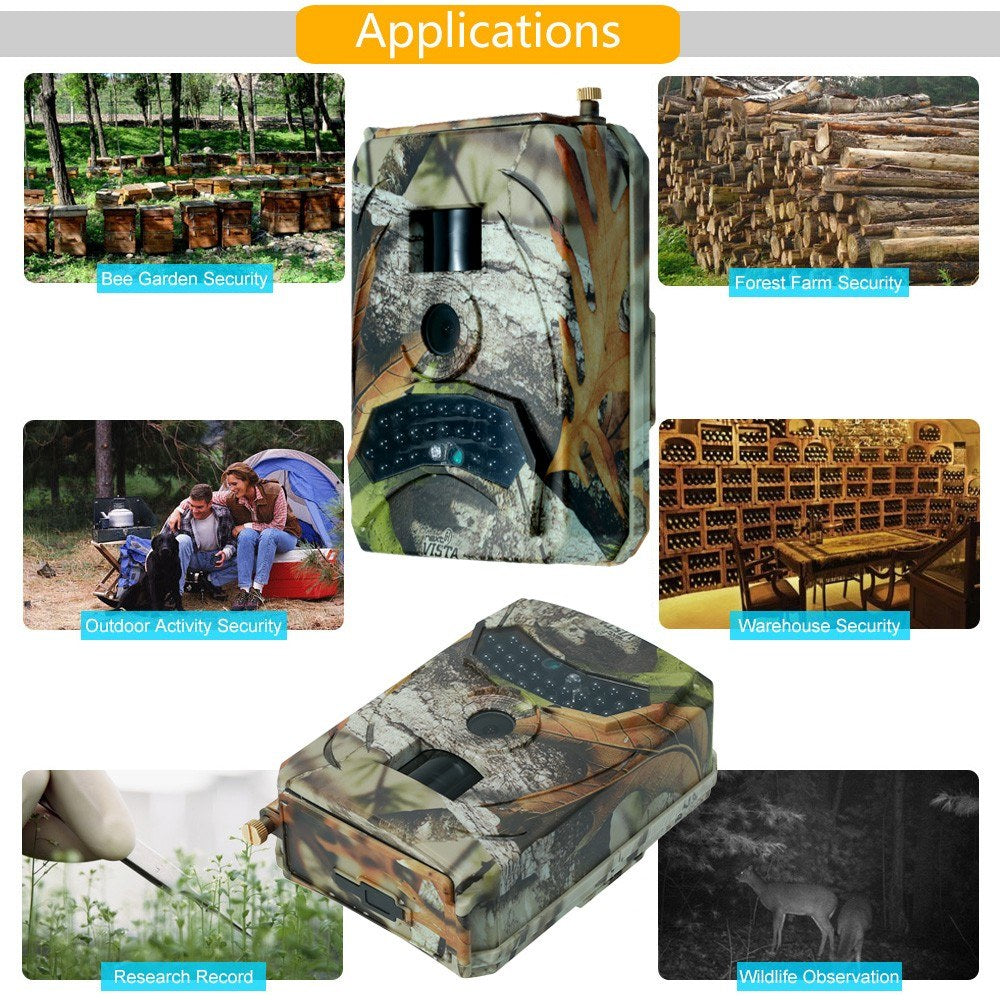 1080P Angle Trail Camera 120 Degree Infrared LED Hunting IP56 Waterproof
