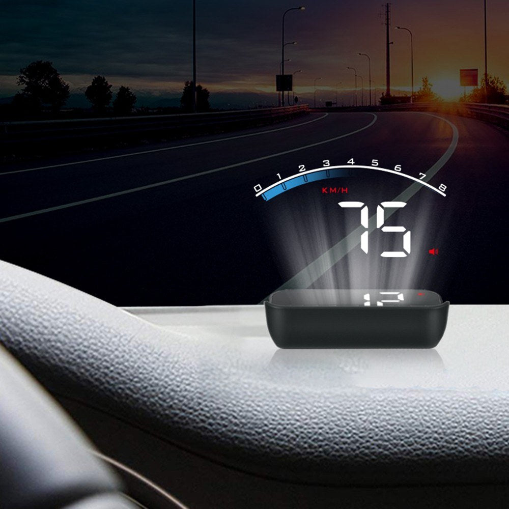 3.5" HUD Display ODB II GPS Speedometer Tachometer Water Temperature LED Head Up Projector