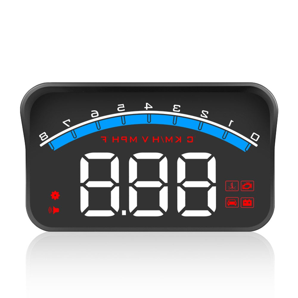3.5" HUD Display ODB II GPS Speedometer Tachometer Water Temperature LED Head Up Projector