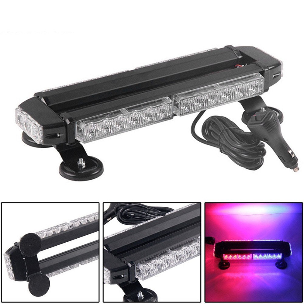 30W LED Amber Double Side Traffic Advisor Strobe Flashing Light Emergency Lights