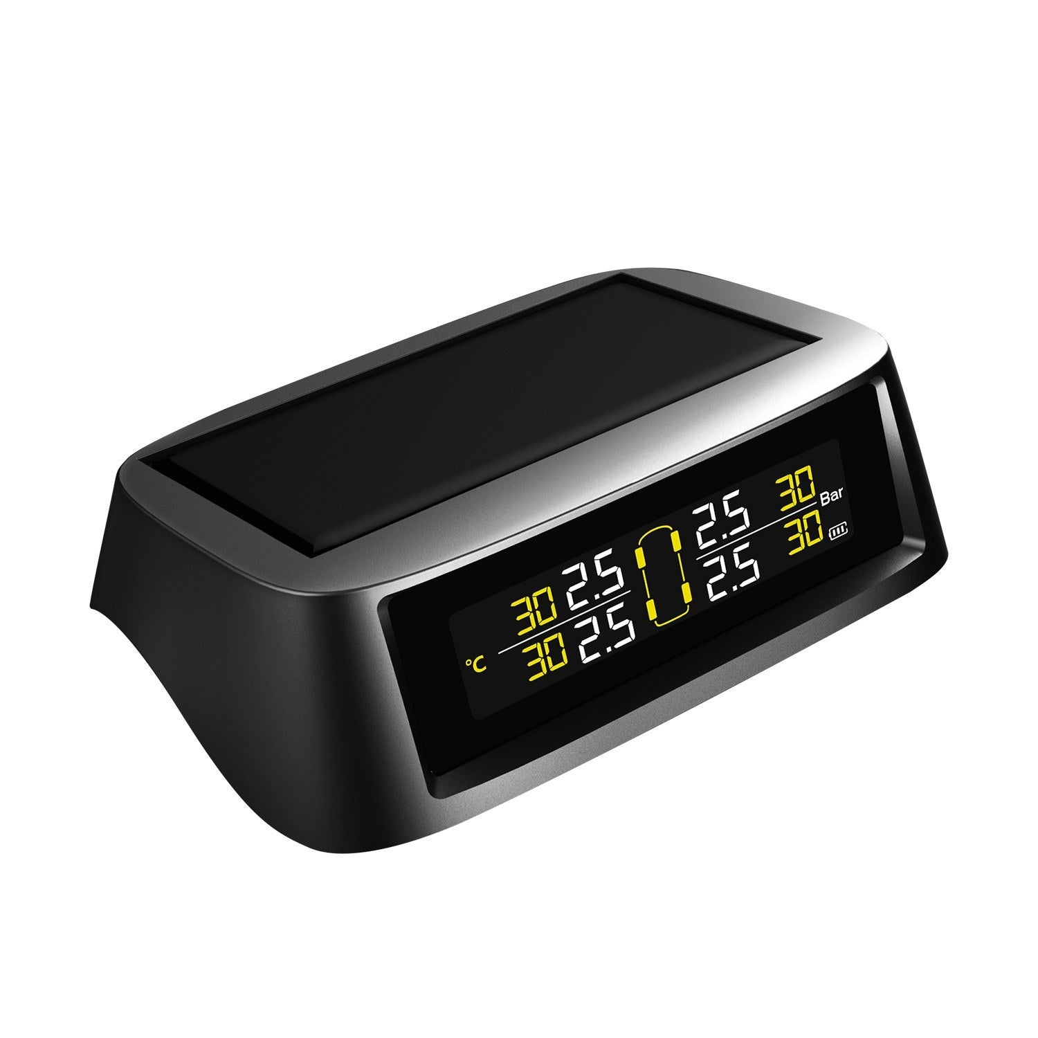 TPMS tire Pressure Monitoring System Solar Wireless and USB Charging Detection with 4 Internal Sensors