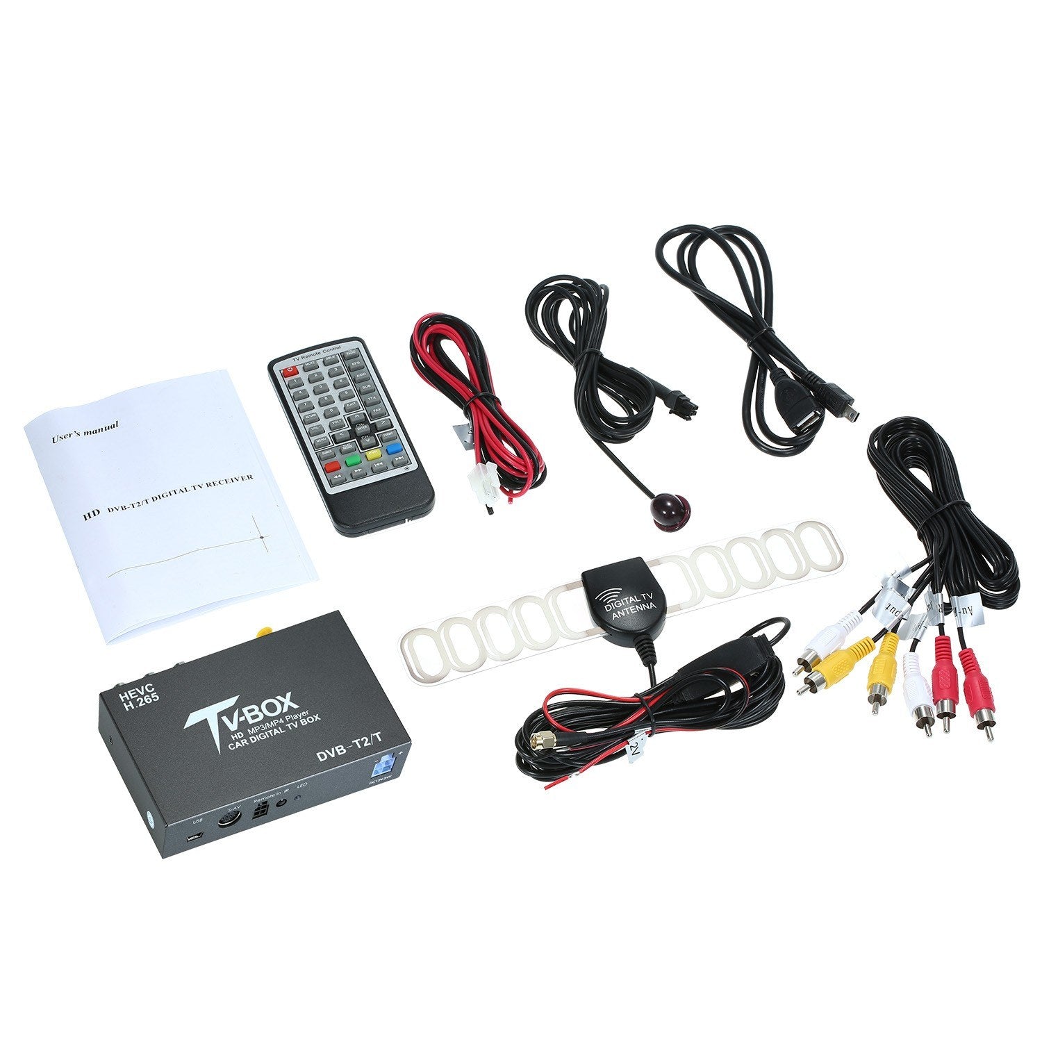 Car TV Signal Box DVB-T/T2 Mobile Digital Receiver HEVC H.265 Tuner Germany
