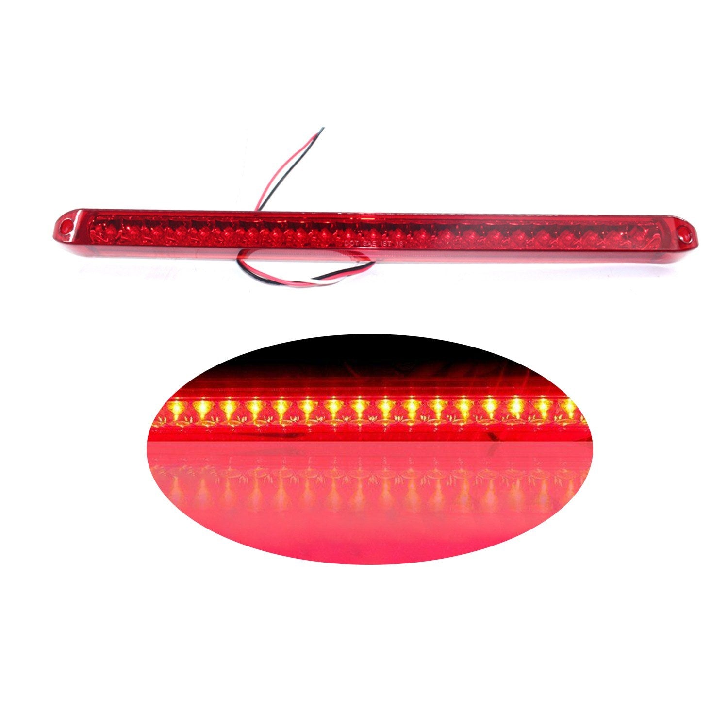 RV Truck Tailer Brake Light Stop Tail Lamp 23LED 2x 17" Bar Waterproof Sealed for Boat Lorry Van Caravan Pickup