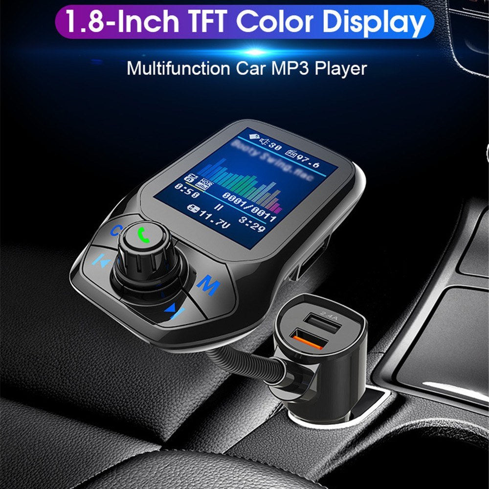 Car MP3 Player Multi-function BT5.0 FM Transmitter Dual USB Chargers