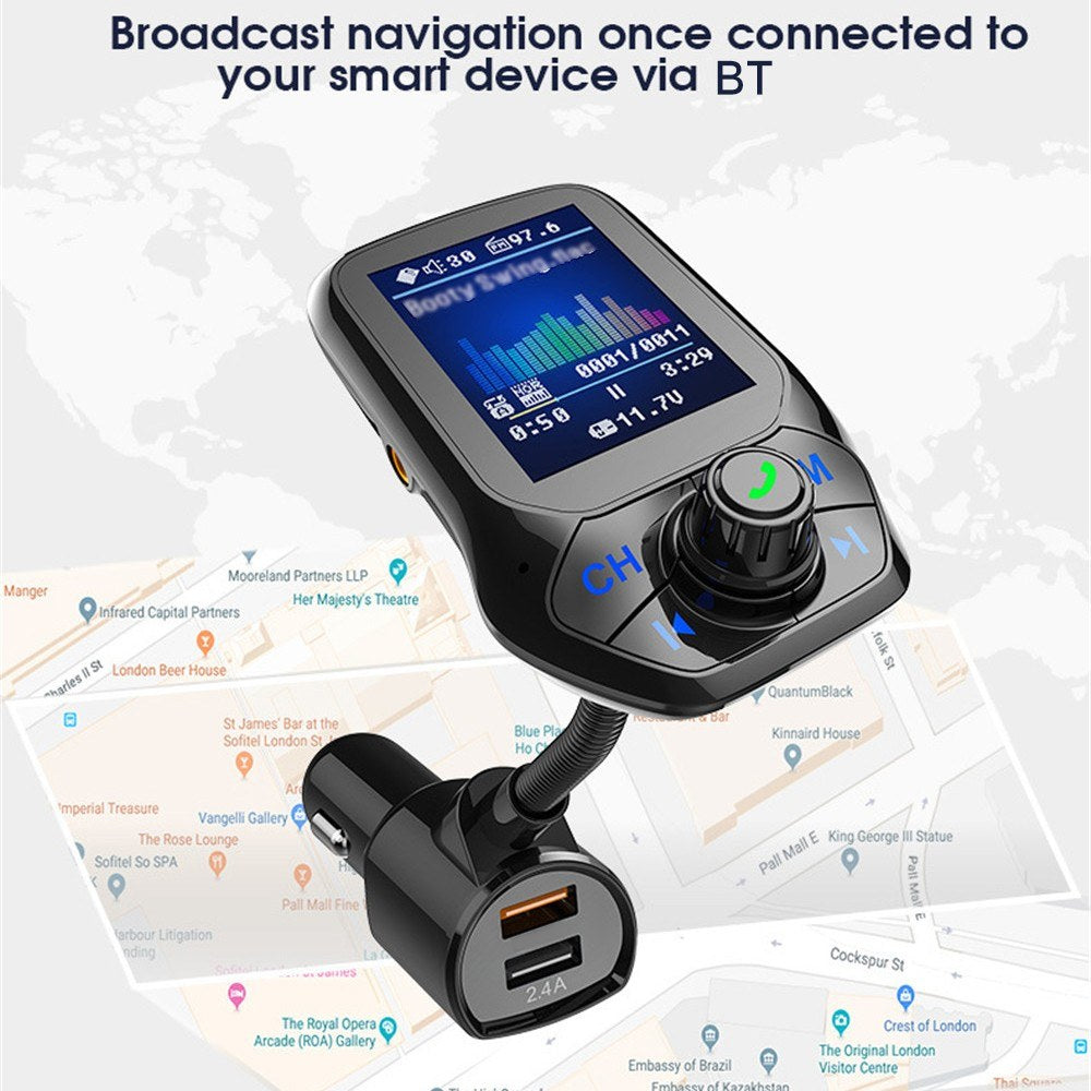 Car MP3 Player Multi-function BT5.0 FM Transmitter Dual USB Chargers