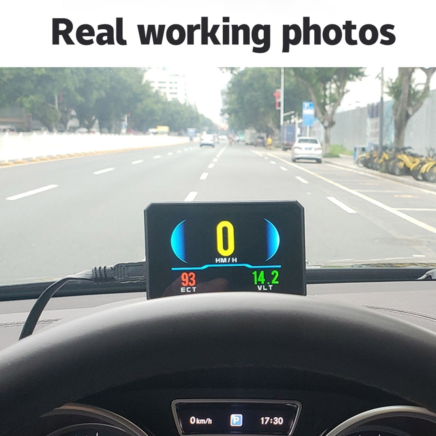 Head up Display OBD Smart HUD Auto Digital Meter OBD2 Port Warning Windshield Alarm System
