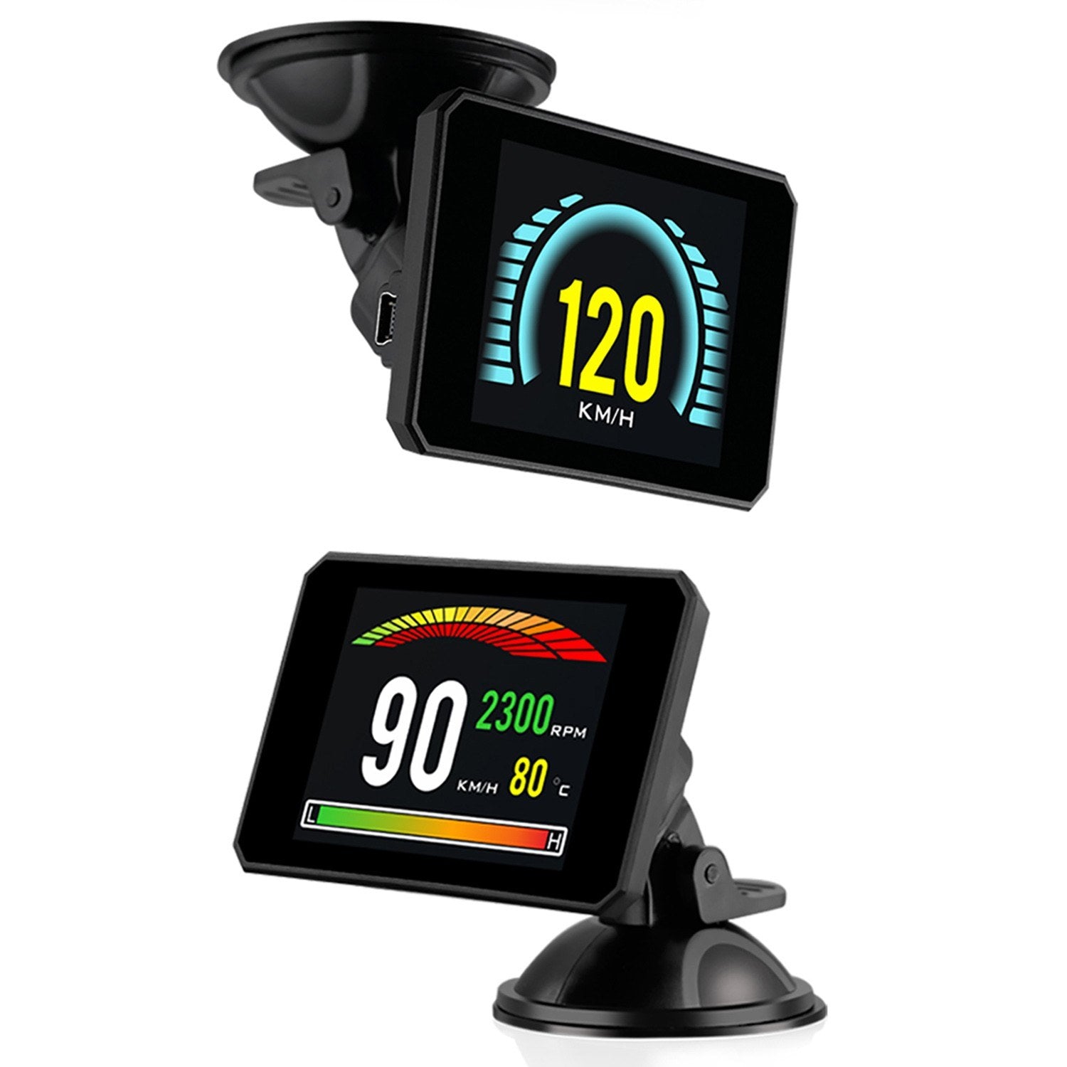 Head up Display OBD Smart HUD Auto Digital Meter OBD2 Port Warning Windshield Alarm System