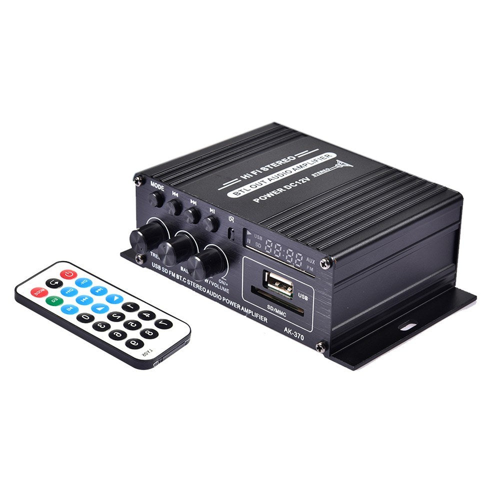 400W DC12V BT Amplifier Hi-Fi Car Stereo Music Receiver FM MP3 Power-Amplifier