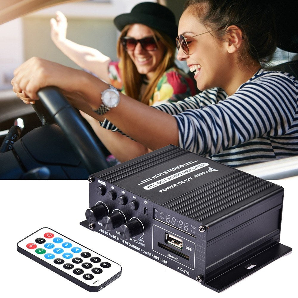 400W DC12V BT Amplifier Hi-Fi Car Stereo Music Receiver FM MP3 Power-Amplifier