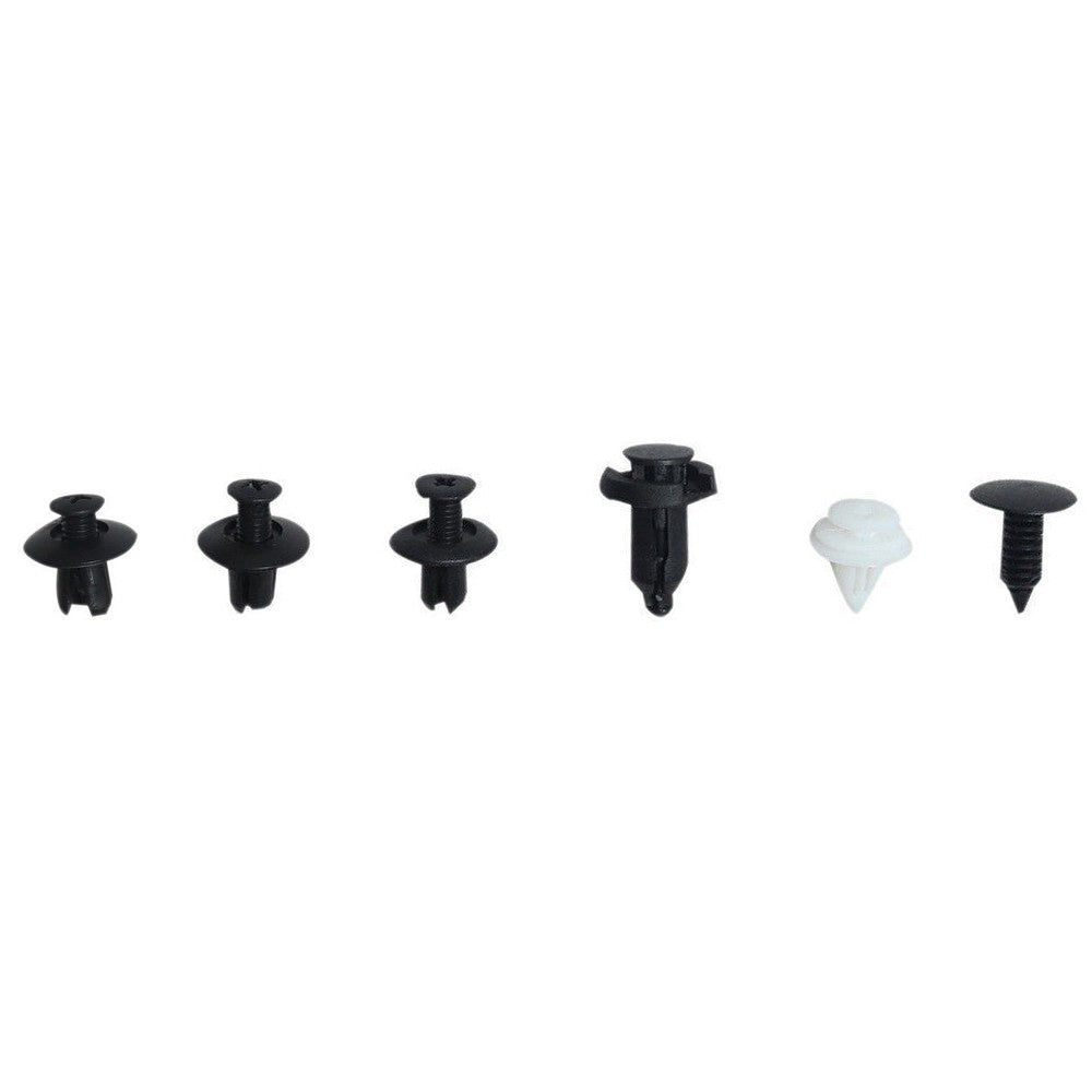 Car Retainer clips Body Plastic Rivets Fasteners Push Bumper Door Trim Panel Screws with Removal Tool 100 Pcs