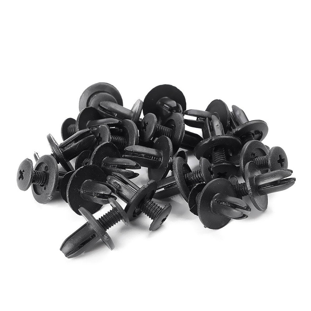 Car Retainer clips Body Plastic Rivets Fasteners Push Bumper Door Trim Panel Screws with Removal Tool 100 Pcs
