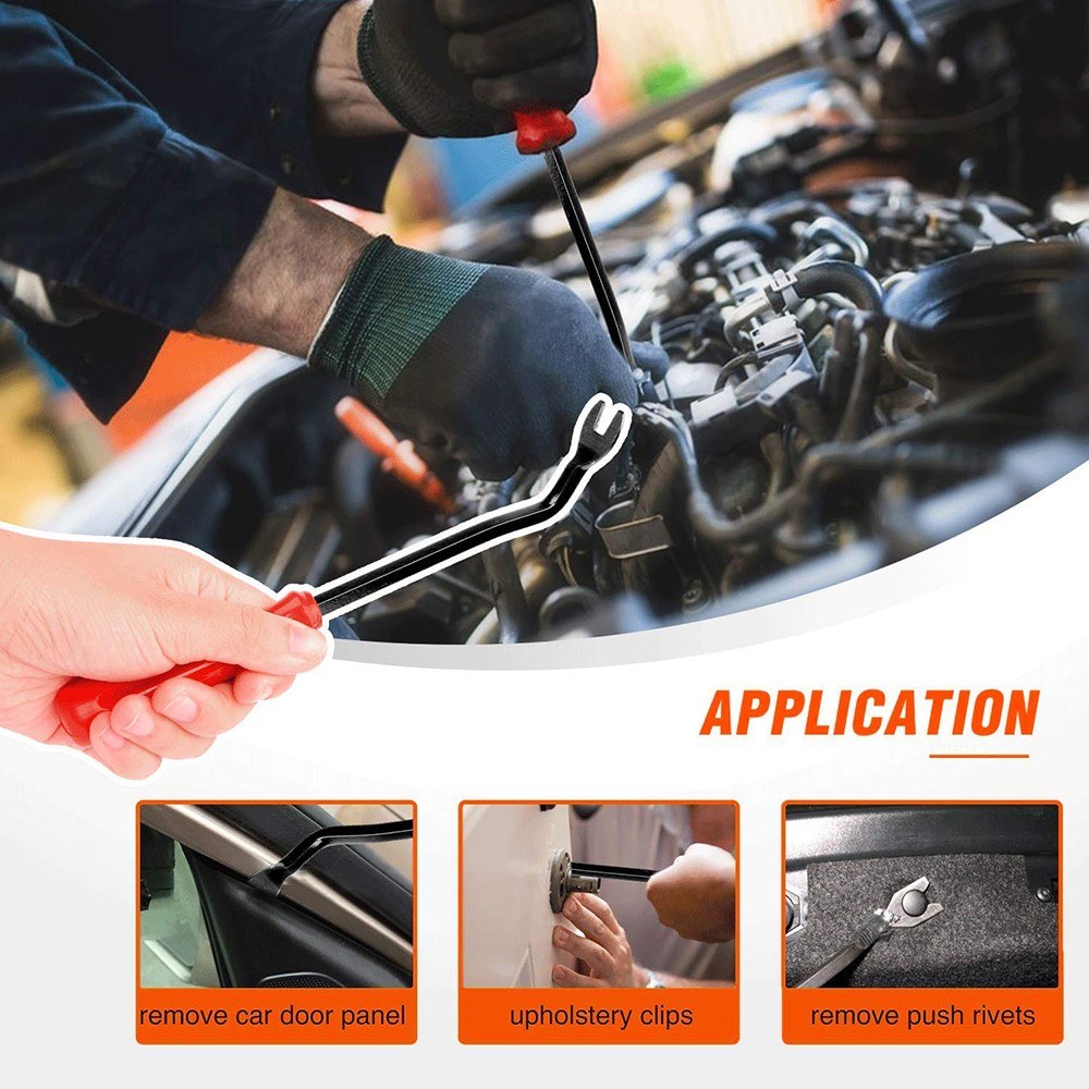 Car Retainer clips Body Plastic Rivets Fasteners Push Bumper Door Trim Panel Screws with Removal Tool 100 Pcs