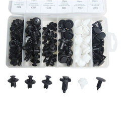 Car Retainer clips Body Plastic Rivets Fasteners Push Bumper Door Trim Panel Screws with Removal Tool 100 Pcs