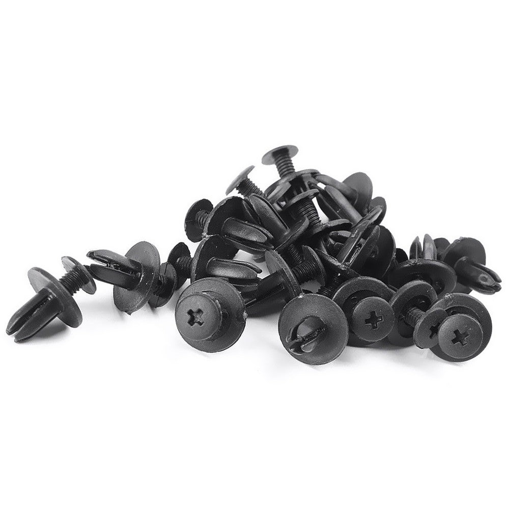 Car Retainer clips Body Plastic Rivets Fasteners Push Bumper Door Trim Panel Screws with Removal Tool 100 Pcs