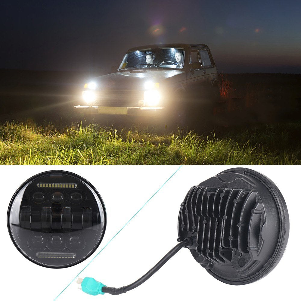 Car LED Headlight Bulbs Driving Lamp 5.75 Inch 66W Headlamps for JEEP Wrangler JK 1997-2017