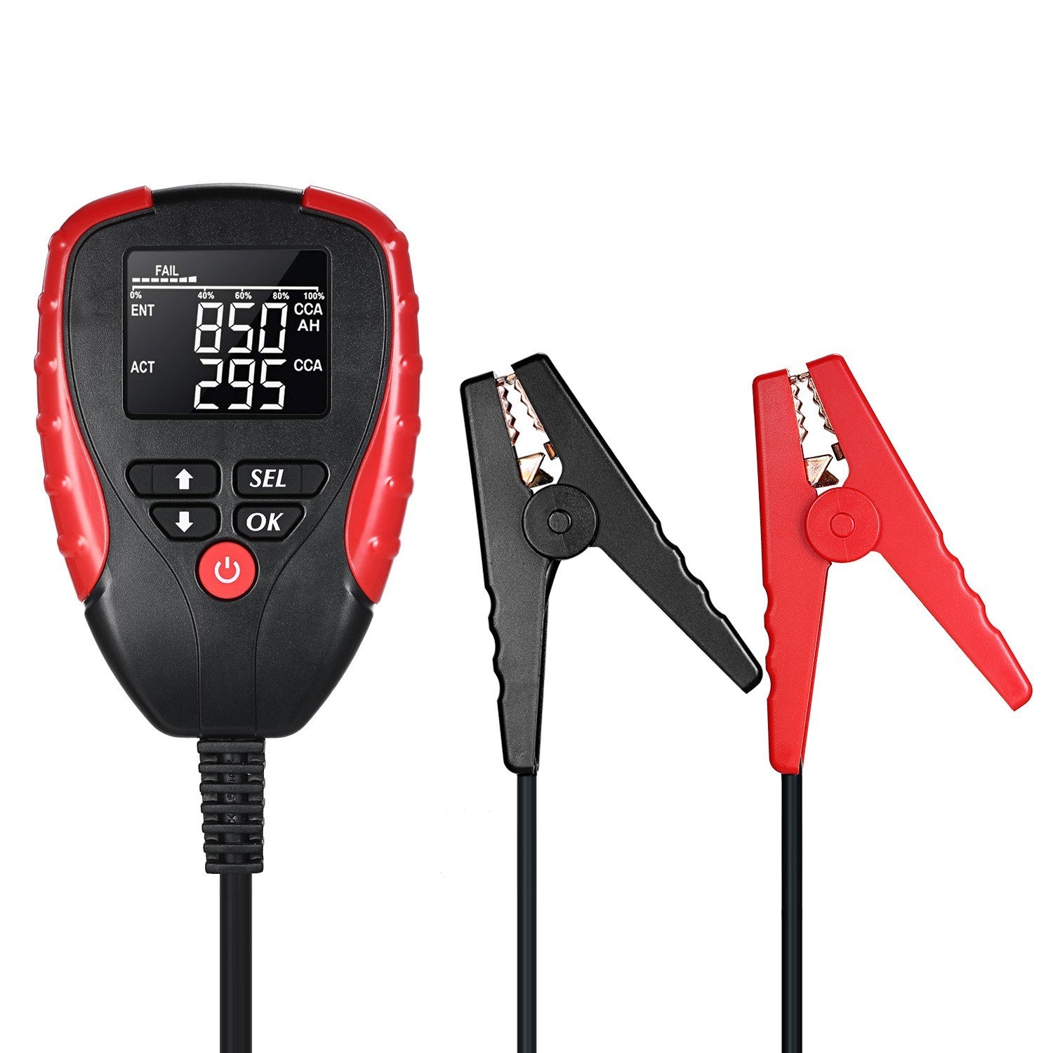 Digital 12V Car Battery Tester with AH/CCA Mode Automotive Load and Analyzer of Life Percentage,Voltage, Resistance CCA Value