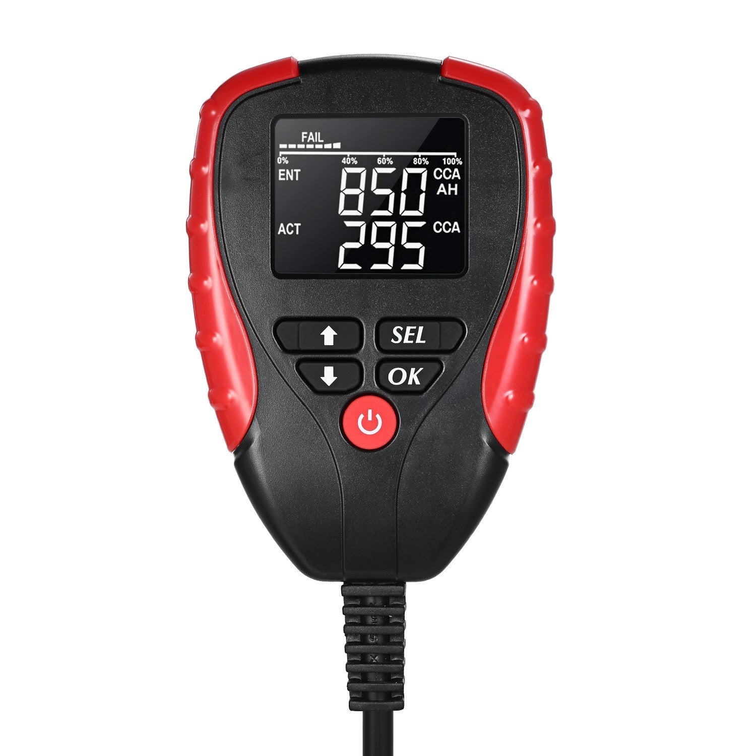 Digital 12V Car Battery Tester with AH/CCA Mode Automotive Load and Analyzer of Life Percentage,Voltage, Resistance CCA Value
