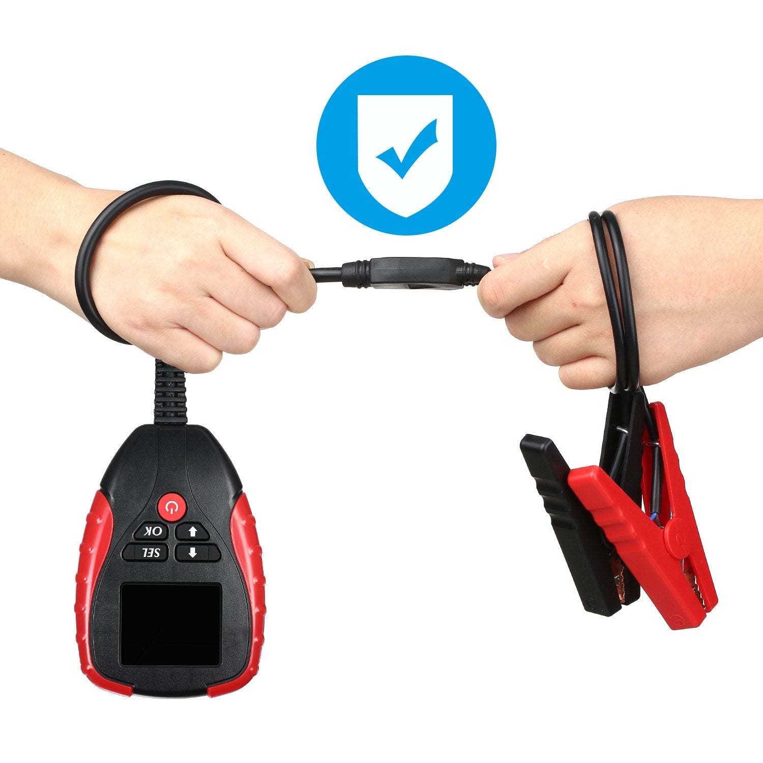 Digital 12V Car Battery Tester with AH/CCA Mode Automotive Load and Analyzer of Life Percentage,Voltage, Resistance CCA Value