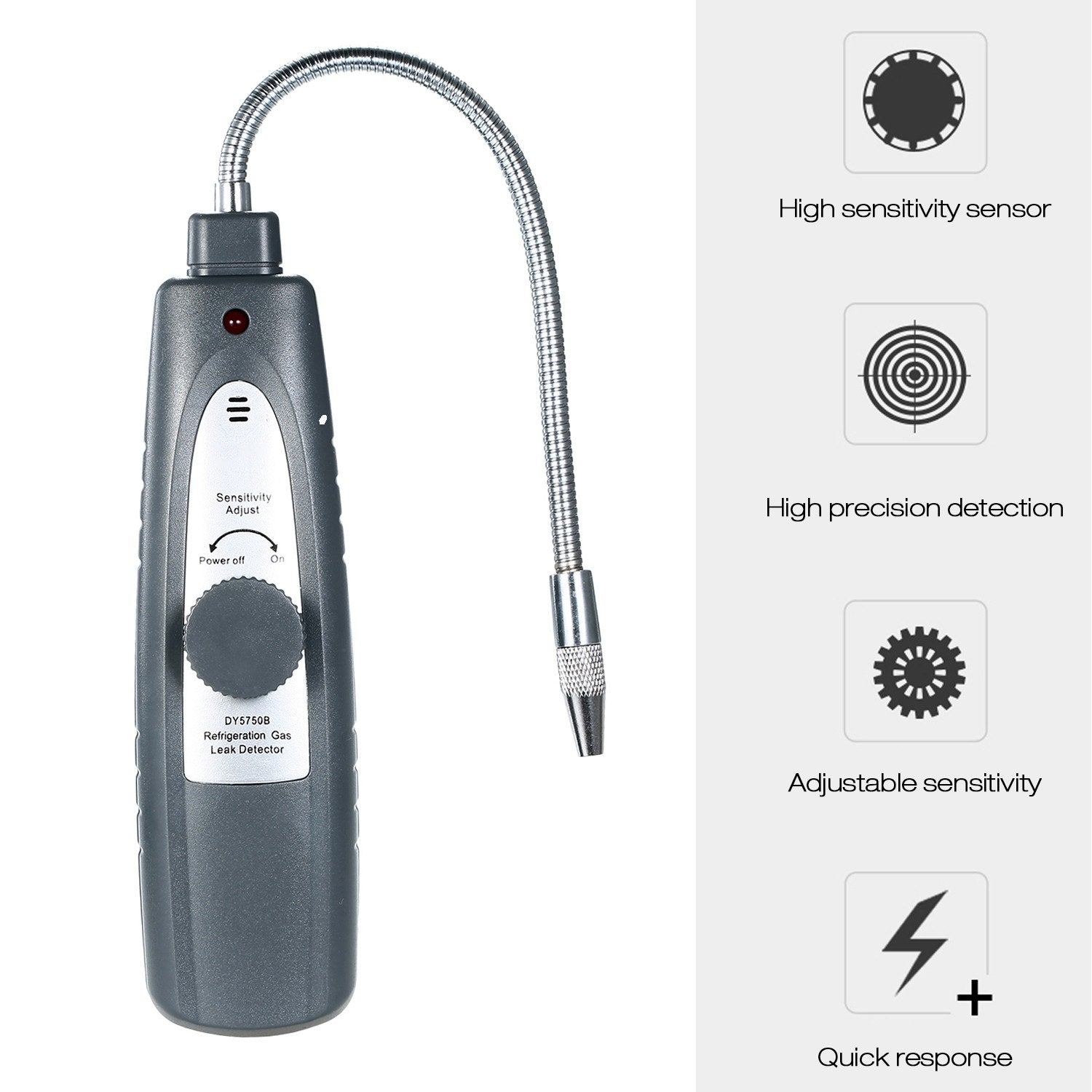 Refrigeration Gas Leak Detector Freon Tester Portable Halogen Leakage Checker with High Sensitivity for Car Air Conditioner