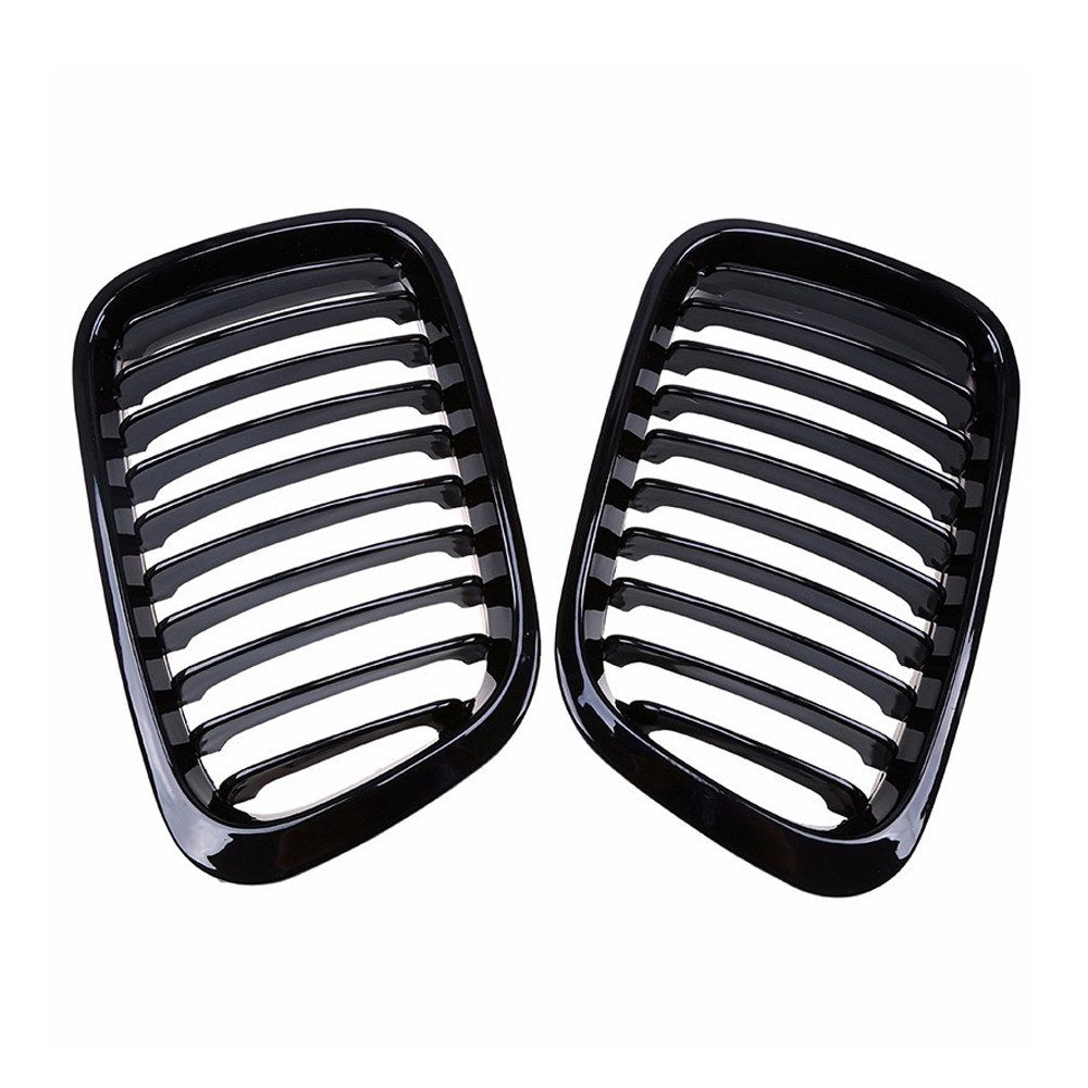 2Pcs Front Bumper Hood Kidney Grille Racing Replacement for BMW 3-Series E46 4-Door 1998-2001