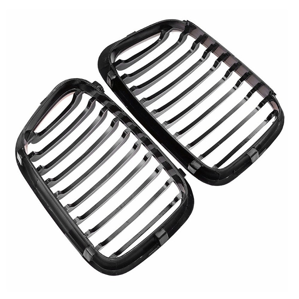 2Pcs Front Bumper Hood Kidney Grille Racing Replacement for BMW 3-Series E46 4-Door 1998-2001