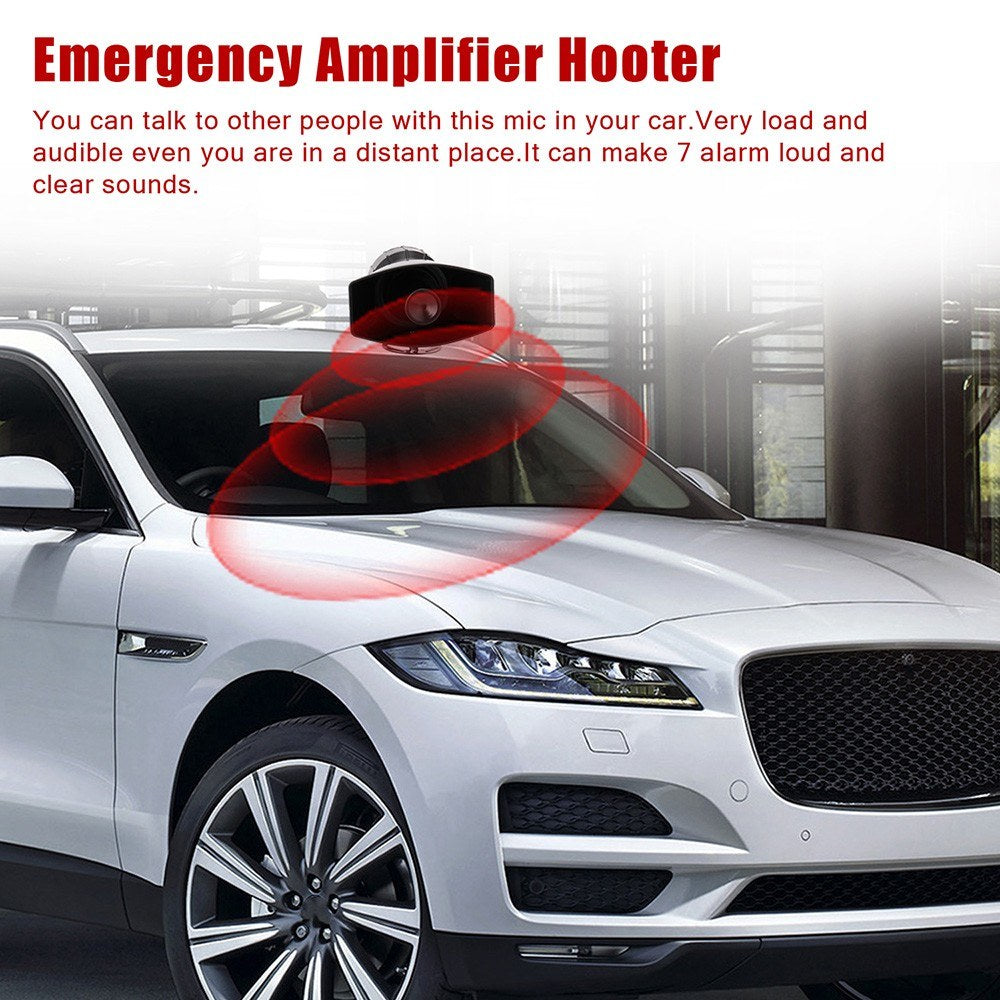 Car Megaphone 5 Tone Alarm Horn 12V 110dB Loud Speaker Fire Ambulance Blaring Police Siren