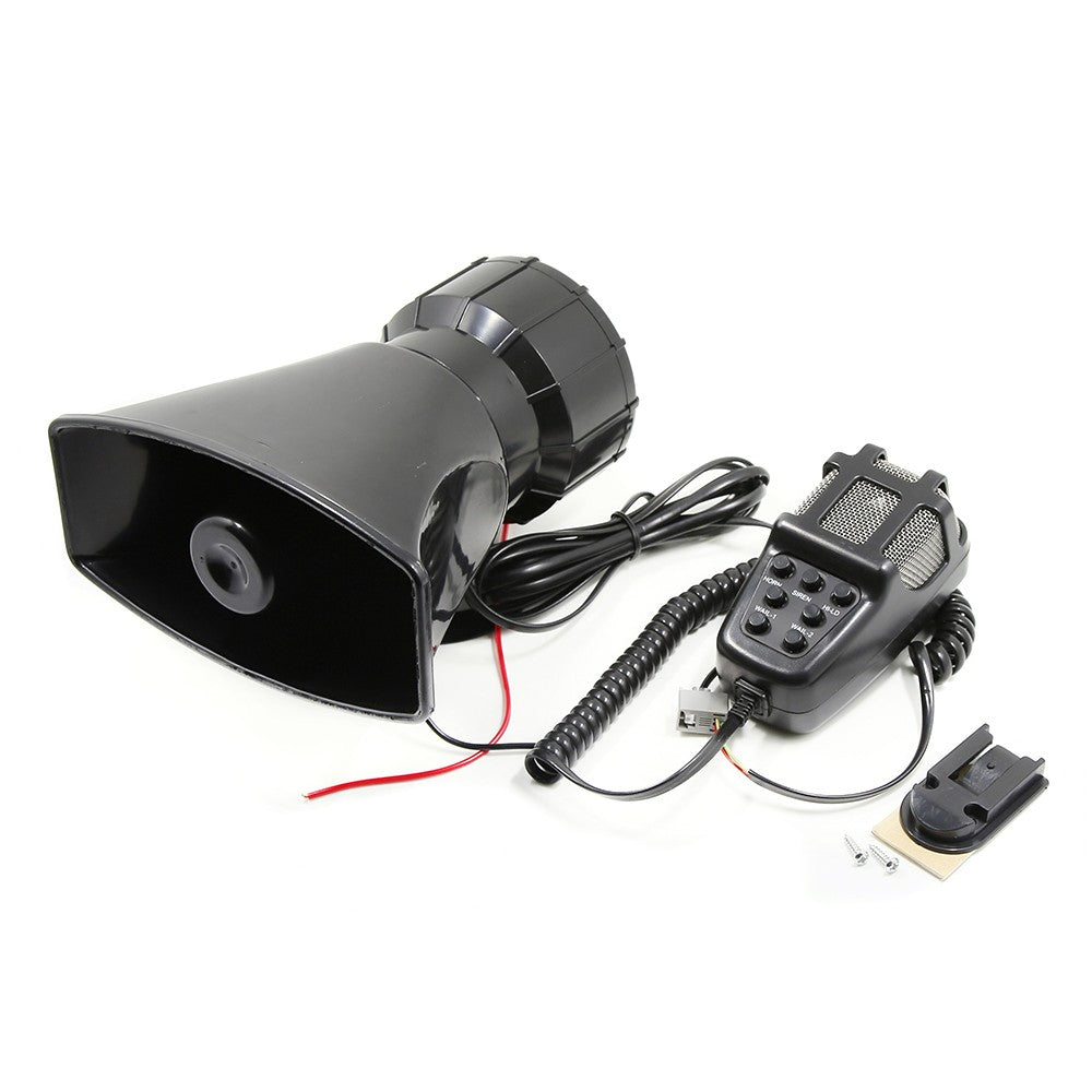 Car Megaphone 5 Tone Alarm Horn 12V 110dB Loud Speaker Fire Ambulance Blaring Police Siren