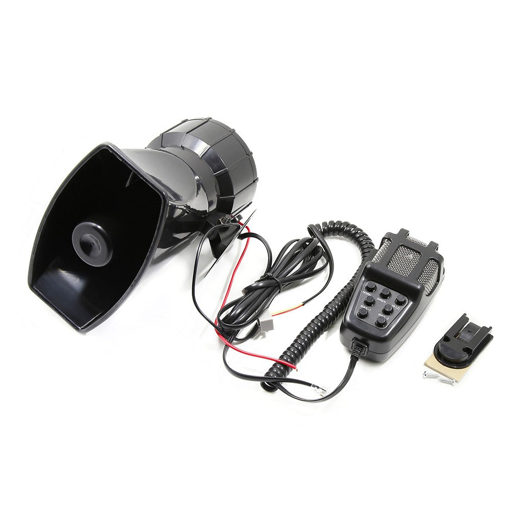 Car Megaphone 5 Tone Alarm Horn 12V 110dB Loud Speaker Fire Ambulance Blaring Police Siren