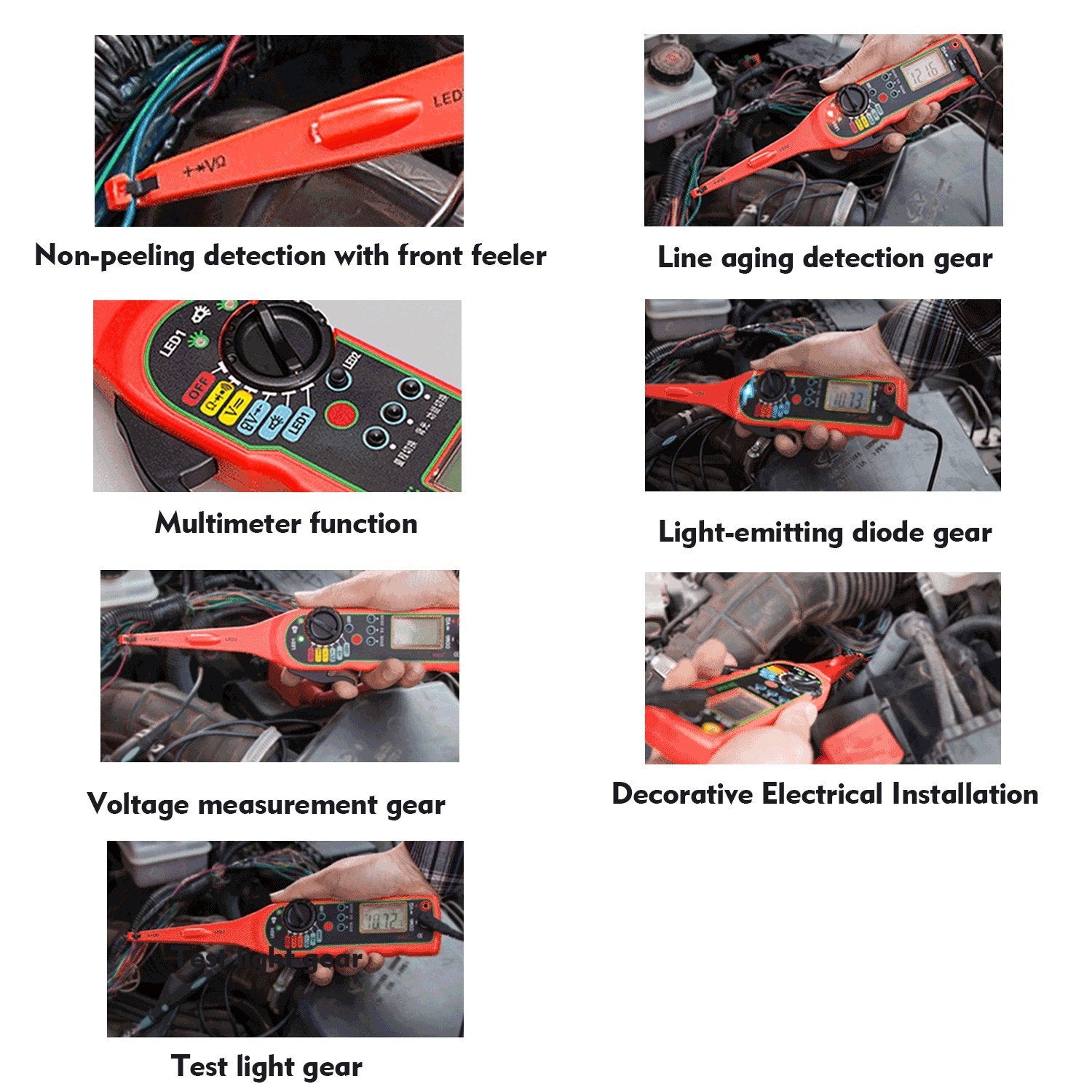 Multi-function Auto Circuit Detector Power Probe Kit Car Electric Voltage Tester Multimeter Diagnostics Tools
