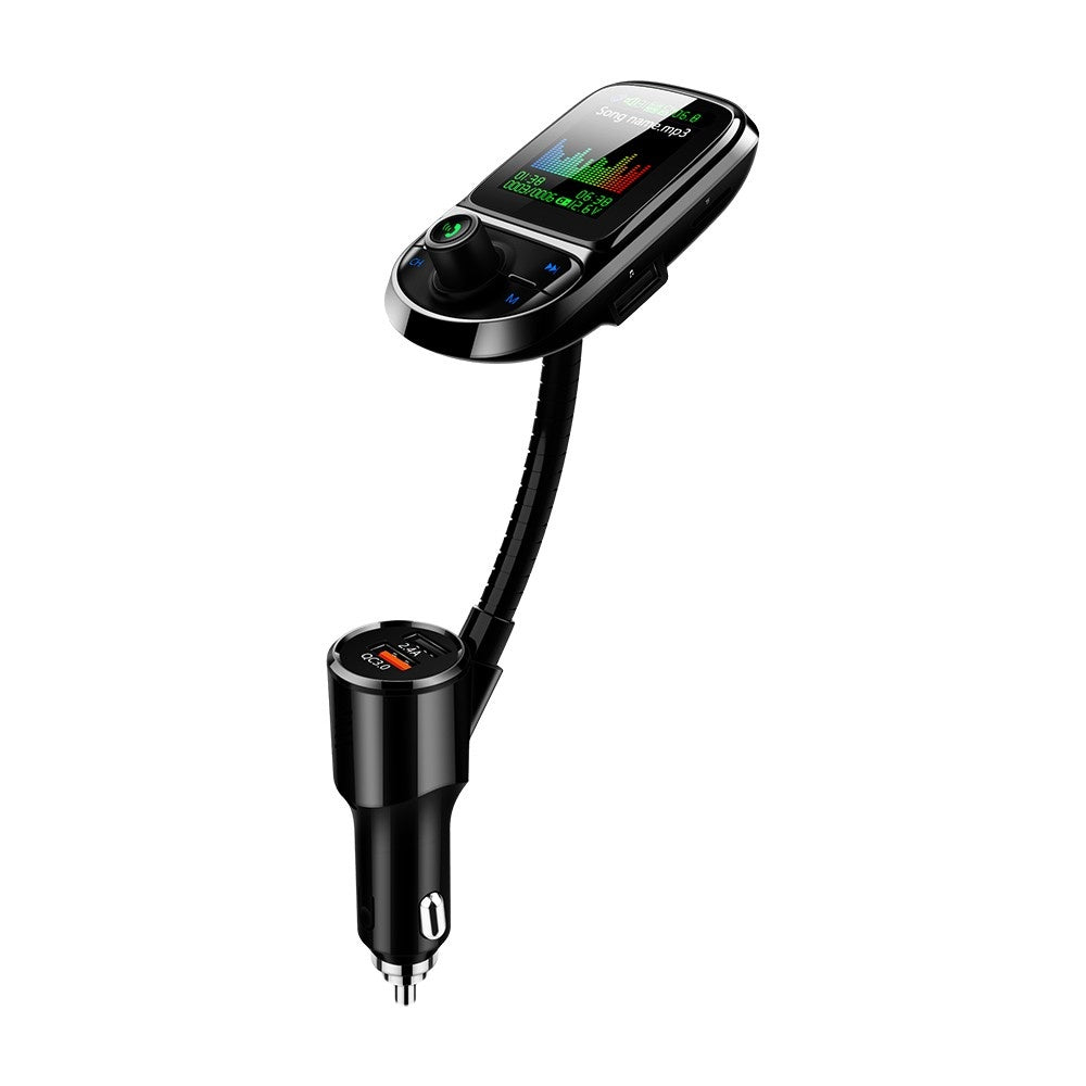 1.8 Inch Car FM Transmitter Multifunctional MP3 Player with Dual USB Charging Port