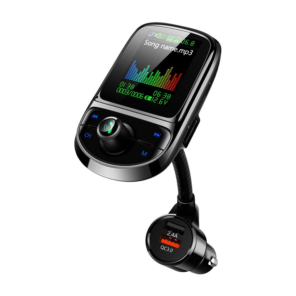 1.8 Inch Car FM Transmitter Multifunctional MP3 Player with Dual USB Charging Port