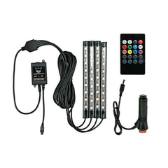 Car Interior RGB Led Strip Lights 5050 IP65 Waterproof Music + Controller