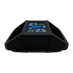 Tire Pressure Monitoring System TPMS Solar Power with 2 External Sensors Real-time Display Temperature