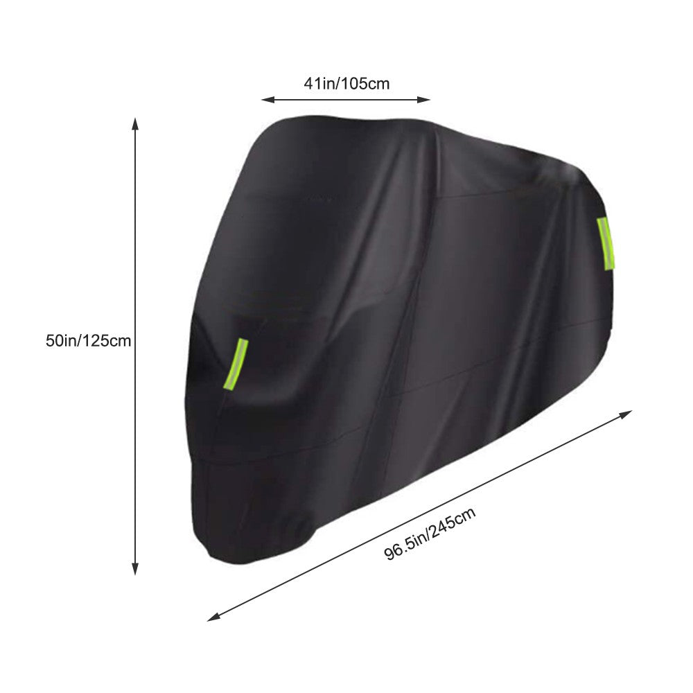 Universal Motorcycle Cover – All Season Waterproof Outdoor Protection Against Dust Debris Rain and Weather
