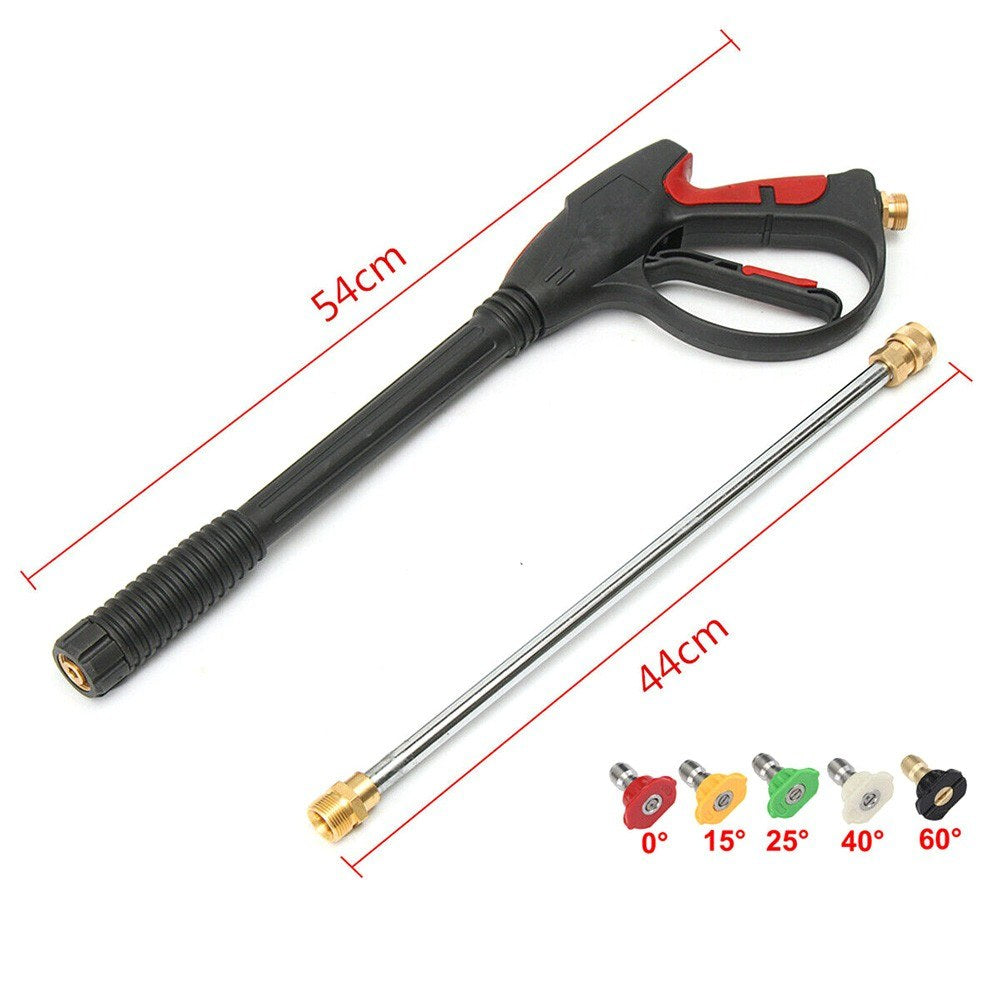 High Pressure Water Washer Sprayer 4000PSI Lance 5 Nozzle Tips + High-pressure Hose Kit