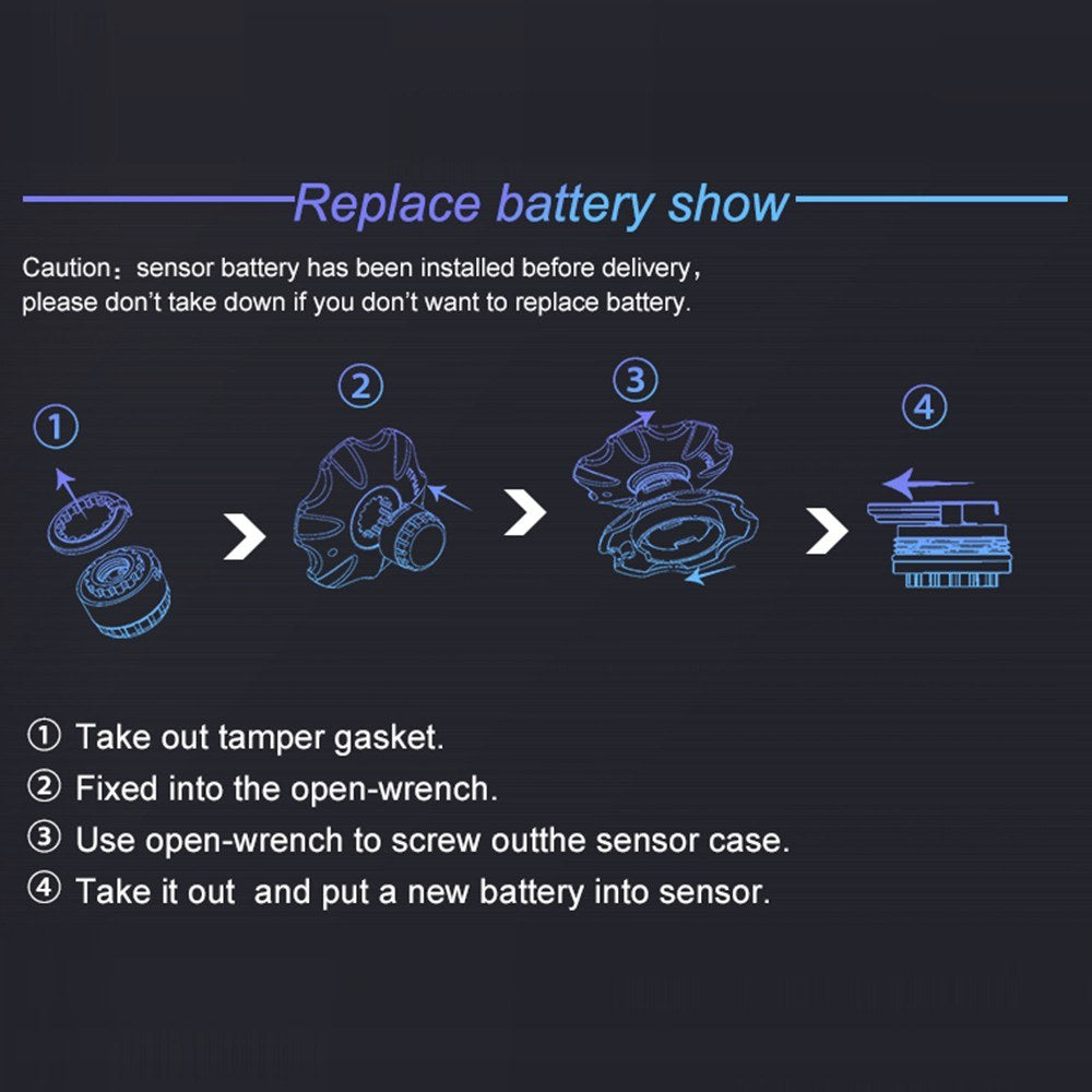 Wireless Digital Motorcycle Tire Pressure Gauge Monitoring System Waterproof TPMS with 2 External Sensors
