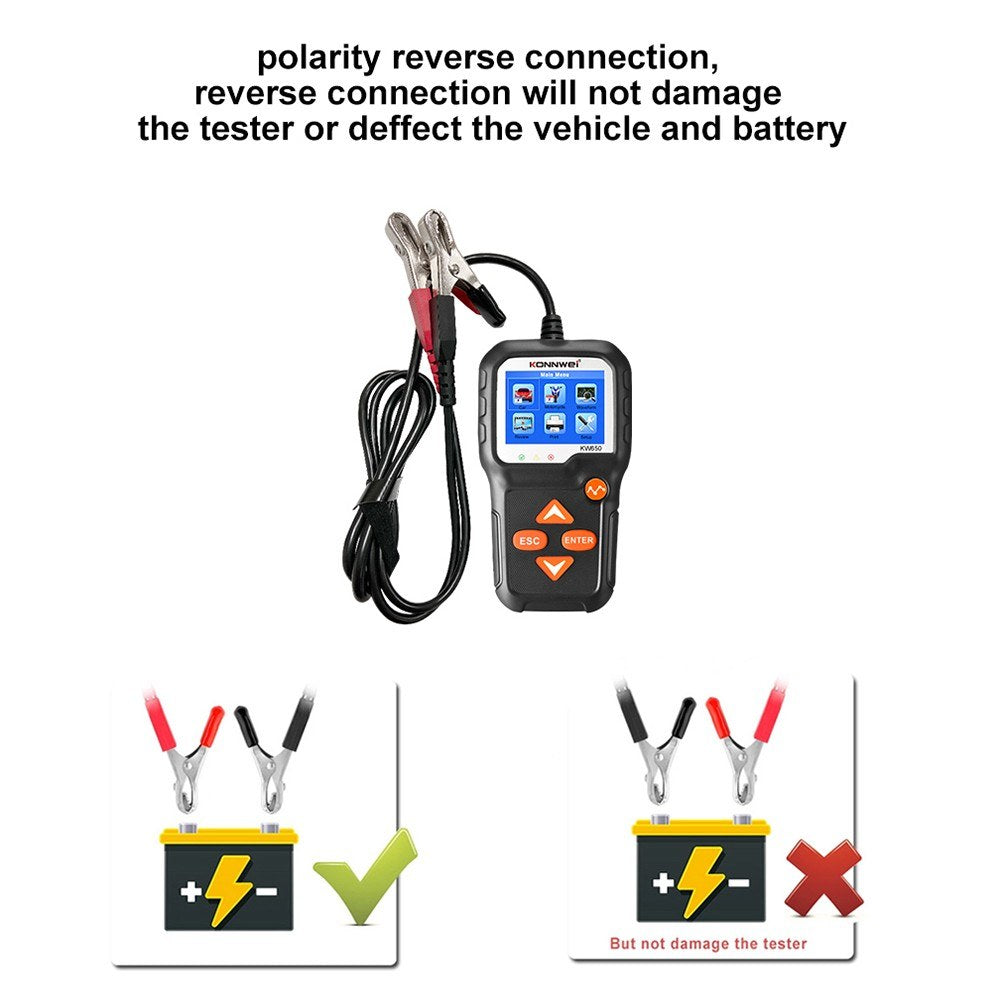 Car Battery Tester 12V Auto Load on Cranking System and Charging Scan Tool