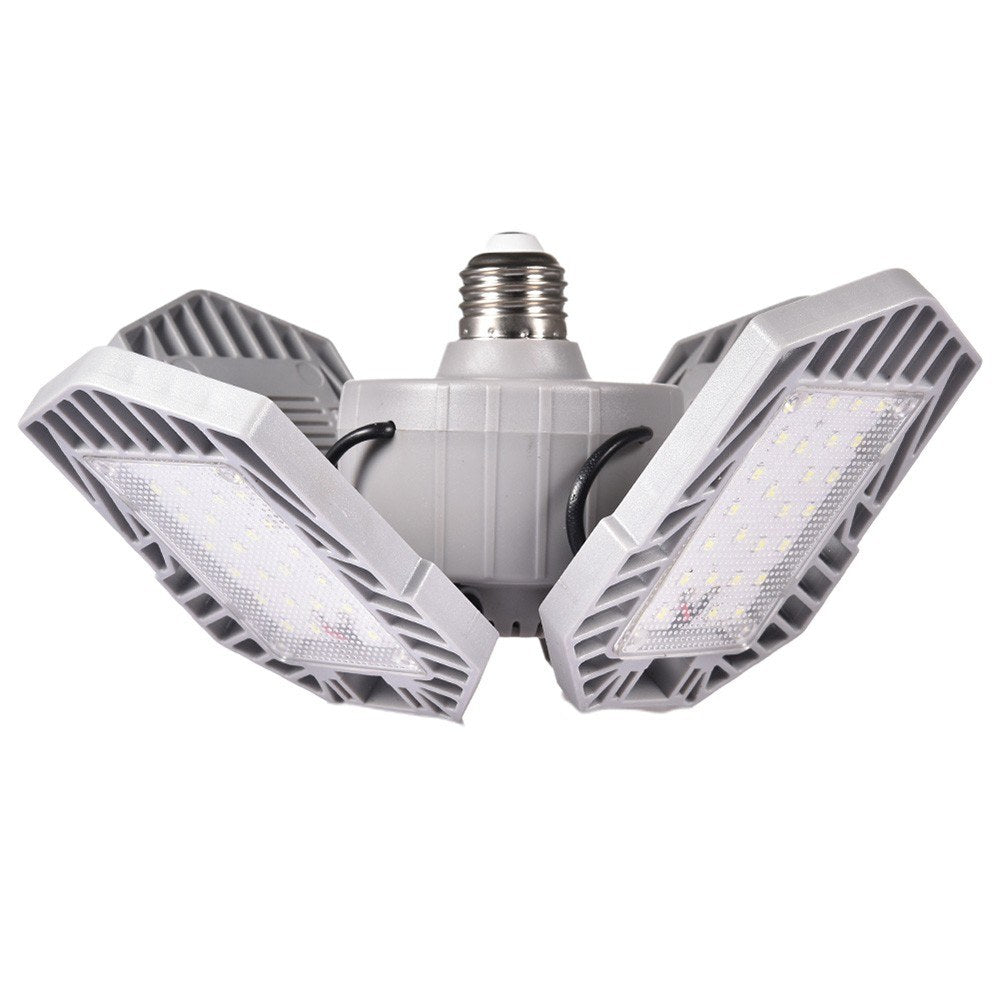 LED Garage Light Foldable Deformable Ceiling Lamp with 4 Adjustable Panels 60W