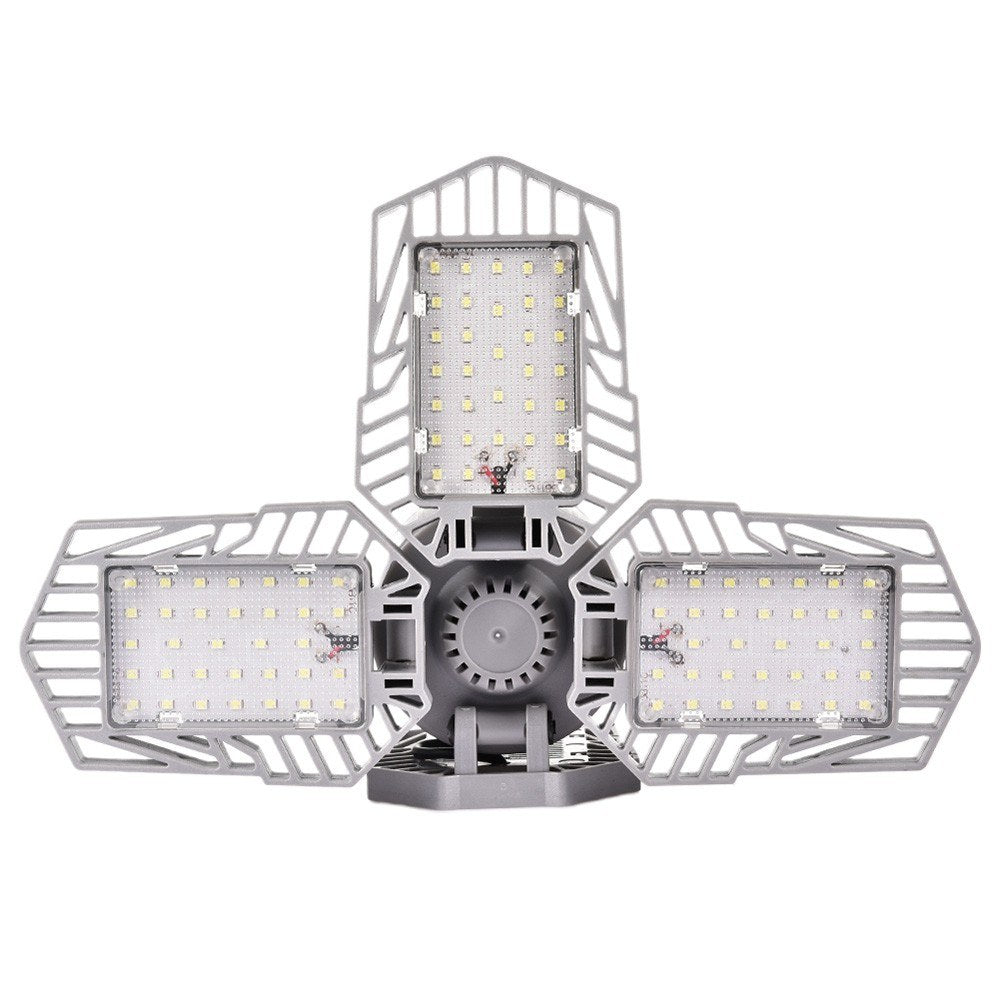 LED Garage Light Foldable Deformable Ceiling Lamp with 4 Adjustable Panels 60W