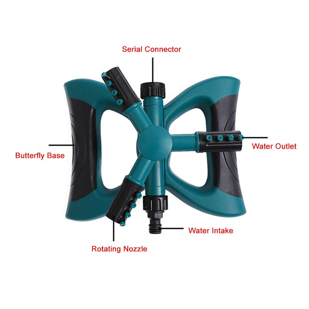 Lawn Sprinkler, Water Sprinklers for Garden Yard, Automatic 360 Degree Rotating Irrigation Sprayer